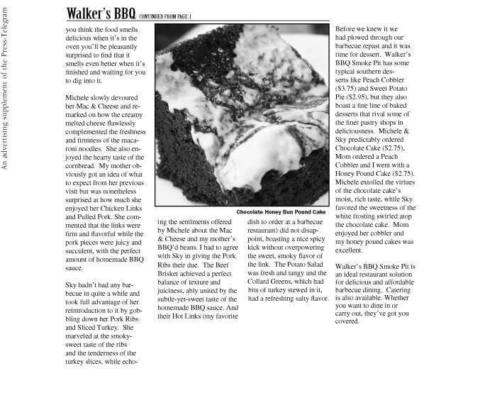 Walker's BBQ - Press Telegram Cheers Magazine Article